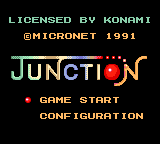 Junction (USA, Europe) Title Screen